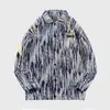 Nueva Moda de Primavera Chaqueta Vaquera Tie-dye Chaqueta Moderna Multicolor para Hombre Chaqueta Versátil NZ224 P-50