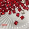 Uña diamante roja de fondo puntiagudo Decoraciones mixtas de diamantes al por mayor Año Nuevo rojo amor gordo uña cuadrada decoraciones de diamantes