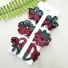 Clipes de Cabelo Coloridos de Flor de Plumeria de 4cm Mais Vendidos na Europa e América, Grampos de Cabelo Florais Transfronteiriços, Acessórios de Cabelo da Moda para Festas na Parte de Trás da Cabeça