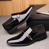 Zapatos de Hombre de Talla Grande Transfronterizos Verano Zapatos de Cuero de Agujero Pequeño Zapatos de Hombre Juveniles Británicos de Punta Moda Tendencia Zapatos de Vestir para Hombre