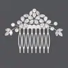Suministro Transfronterizo de Peines para el Cabello de Flor de Zirconia, Accesorios de Lujo Europeos y Americanos para el Cabello de Novia, Peines para Sesión de Fotos de Boda Vintage, Venta al por Mayor