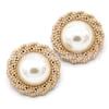 Botones Metálicos Estilo Chanel para Abrigo DIY Botones de Perla Gemelos Dorado Arena Botones de Pie Alto Botones Metálicos Estilo Chanel