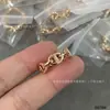 Anillo de Nariz Piggy Aijia Full Diamond Corte Brillante Diseño Francés Diseño de Nicho Moderno Elegante Chapado en Plata de Ley 18K Par de Anillos