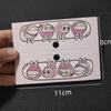 11X8 Portatarjetas Plegable Cadena para Teléfono Llavero Exhibidor de Tarjetas Colgante en Vivo Accesorio Accesorios de Empaque para Tarjetas