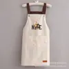 Delantal Impermeable y a Prueba de Aceite para Hombre y Mujer Delantal de Cocina para Cocinar Lindo Oso Simple Tirantes Bolsillo Restaurante Ropa de Trabajo Ampliado