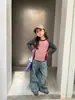 Cor Tendência Nova Outono 2026 Color-Block Durável Camiseta Interna Infantil, Macia e Confortável Camada Base Moda Início do Outono para Meninas