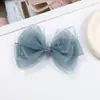 Pinza para el Cabello con Lazo Dulce y Brillante para Media Coleta, Accesorio para el Cabello de Niña de Malla Multicapa, Pinza de Pico de Pato Antideslizante
