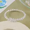 Pulsera Abierta de Circonia Cuadrada para Mujer Múltiples Colores Disponibles Lujo Ligero Versátil Brillo Pulsera de Diamante Stock de Fábrica Joyería al por Mayor