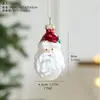 Pingentes de decoração de árvore de Natal de produto novo transfronteiriços, pequenos enfeites pendurados criativos pintados à mão em vidro, decorações de atmosfera com tema de ouriço e urso