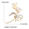 Broche de ramo de ópalo de aleación con diseño creativo de estilo coreano, elegante broche de ramillete para vestido de mujer de alta gama, alfiler de joyería