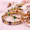 Pulsera de Piedra Blanca para Mujer, Sencilla y Elegante, Versátil Pulsera Abierta de Acero Inoxidable, Pulsera Fina Abierta de Acero Inoxidable