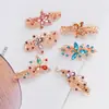 Accesorios para el cabello pasador nuevo Punto de Cristal pasador de Diamante clip de resorte joyería clip para coleta femenina suministro de puesto lote mixto