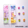 Caixa de Acessórios para Nail Art Desenho Animado Popular Transfronteiriça com 6 Compartimentos Fofo Gato Kt Laço Acessórios para Unhas Caixa com Acessórios Mistos para DIY