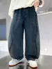 Jeans de Moda Nuevos para Niños Otoño 2026, Pantalones Largos Sueltos Casuales y Elegantes para Niños Pequeños y Mayores, Tendencia de Primavera y Otoño