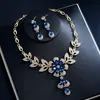 Joyería Europea y Americana de Venta Caliente Transfronteriza, Lujo Ligero y Zirconia de Alta Gama, Accesorios Nupciales de Boda, Conjuntos de Vestir para Banquetes para Mujeres al por Mayor
