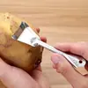 Pelador de Patatas Vintage Acero Inoxidable Cuchillo Raspador de Patatas Cocina Multifuncional Verdura Fruta Pelar Pelar Cuchillo