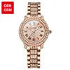 Fabricante de Relógios Olevs Relógio de Quartzo Personalizado OEM Relógio Feminino Cravejado com Diamantes Romanos Relógio de Casal 520 Relógio Feminino