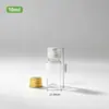 Botella de plástico transparente con tapa de aluminio de 10/20/50/100 ml para dispensar loción, botella pequeña para dispensar reactivo líquido
