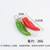 Llavero de pimiento rojo verde amarillo artificial creativo para bolsa de comida pimiento dulce ajo colgante tazón completo comida y juego al por mayor