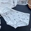 [80-120] 524 Seda de Hielo estampado lindo tiro bajo bolsa de ropa interior para mujer cadera con taladro ropa interior para mujer tiro bajo