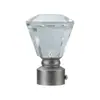 Ponteira Decorativa para Varão de Cortina Cabeça de Varão Romano Cabeça Decorativa de Cristal de Vidro Ponteira Final Vintage Preto Dourado