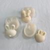 Molde de Silicona para Vela Aromática de Cabeza de Conejo Tridimensional DIY Cabeza de Conejo de Fondo Plano Adorno de Yeso de Pegamento Molde para Vela Casera