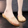 Sapatos Série Chinelos de Cristal Coreanos, Chinelos de Estudante para Uso Externo, Chinelos Transparentes Fechados na Ponta de Fundo Plano, Sapatos de Geléia Antiderrapantes Femininos