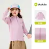 Camisetas infantis Dudu, novos estilos de outono, blusas de base antiestáticas para meninos, blusas de outono para meninas, roupas da moda para bebês e crianças