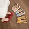 Zapatos Planos Franceses Personalizados Ultra Suaves para Mujer con Lazo, Mocasines de Ballet de Suela Suave y Poco Profunda