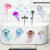 Pegatinas de Pared para Baño de Medusas de Gelatina de Ensueño Subacuático Transfronterizas Decoración de Pared de Fondo para Sala de Estar Dormitorio Pegatinas de Pared al por Mayor