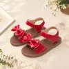 Sandalias Ligeras Resistentes al Desgaste para Niñas Pequeñas de Uso Diario Multicolores con Lazo Brillante Estilo Retro Pastoral