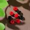 Color Sólido Rojo y Negro Tejido Nudo de Piña Pulsera Hecha a Mano Materiales para Collares Nudo Chino Cuentas Espaciadoras Pequeñas Accesorios Venta al por Mayor