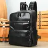 Mochila de Cuero Genuino para Hombre Estilo Nuevo Transfronteriza, Mochila de Viaje de Negocios Color Vintage Lavado, Bolsa para Laptop de Gran Capacidad de 15 pulgadas