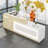 Caja registradora mostrador de bar de empresa esquina pintura mostrador frontal recepción peluquería salón de belleza banda de luz mostrador simple