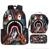 Mochila de tiburón transfronteriza para estudiantes, hombres y mujeres, mochila escolar para deportes al aire libre, montañismo, viajes, ocio y moda.