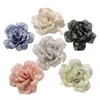 Vibe Fresca e Elegante, Super Delicada Renda com Borda Queimada Camélia DIY Elástico de Cabelo, Acessório de Cabelo, Corda para Rabo de Cavalo, Adorno Floral