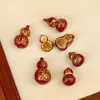 Colgante de Calabaza de Arena de Cristal de Marca Famosa, Colgante Pequeño de Calabaza con Carácter de Buda de Cinabrio, Venta Directa del Fabricante