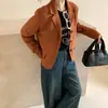 Blazer de nicho retrô francês desgastado para o dia a dia 3 cores