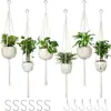 Corda de Algodão Artesanal Tecida Rede para Vaso de Flores Rede para Pendurar Jardinagem Amazon Rede para Pendurar Cesta Suspensa Interna Externa
