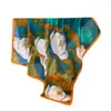 Bufanda Cuadrada Grande Estampada Estilo Chino Elegante Imitación Seda Bufanda de Seda Chal Pañuelo para la Cabeza Toalla de Playa Protector de Cuello Bufanda para el Cuello Bufanda Decorativa para Mujer