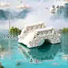 Micro-Paisaje Creativo Puente de Madera Estilo Antiguo Pabellón Jardinería Paisajismo Decoración DIY Accesorios Artesanías de Resina Adornos Pequeños