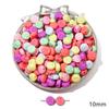 Pulsera, collar y cadena para teléfono móvil con cuentas acrílicas de color real, hecha a mano, con forma de corazón y flor, accesorios de joyería