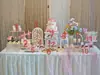 Suporte de mesa de sobremesas em estilo creme, decoração de mesa de casamento, suporte para bolo de aniversário, bandeja de ferro para sobremesas