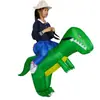 Disfraz de dinosaurio inflable Tiranosaurio Rex de dibujos animados para niños, disfraz de actividad escolar estilo TikTok, atuendo de mascota para actuación