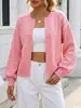 Otoño/Invierno 2026 Transfronterizo Europeo y Americano Más Vendido Estilo Retro Perezoso Suéter Cardigan de Punto Holgado de Manga Larga para Mujer