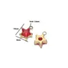 Colgante de Acero Inoxidable Estrella Geométrica de Cinco Puntas Incrustado con Diamante Chapado Eléctrico de 18K Colgante de Circonita Cúbica Accesorios para Joyería de Aretes y Collares DIY