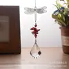 Suministro estable de colgante de hoja de arce de cristal de animal de dibujos animados animal DIY, bola de iluminación, metal, libélula, colgante de cristal