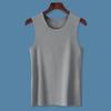Camiseta sin mangas de verano para hombre, de algodón, terciopelo, cuello redondo, hombros anchos, estilo Xinjiang, deportiva, fitness