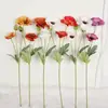 Flores de papoula artificiais da Amazon para decoração de sala de estar, arranjo de cena em tecido de seda, flores artificiais de papoula de caule longo estilo ins