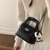 Bolso de mano moderno con cierre de rombo para mujer 2026, nuevo bolso de hombro con cadena, bolso cruzado sencillo y elegante de nicho.